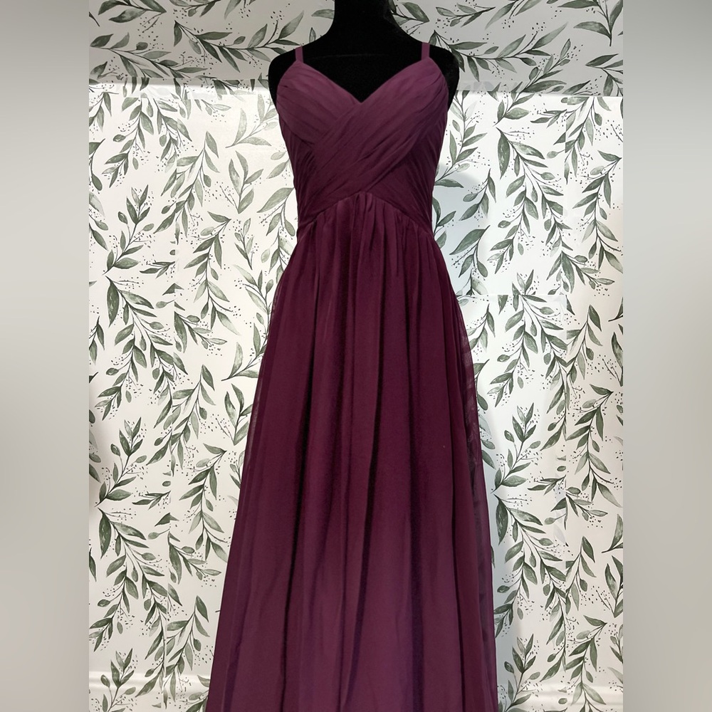 Burgundy Prom Formal Evening Maxi Dress Gown Size S NWT Cocktail Bridesmaid #9 - Picture 5 of 12